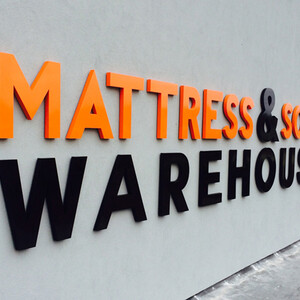 Mattress and Sofa Warehouse channel letters